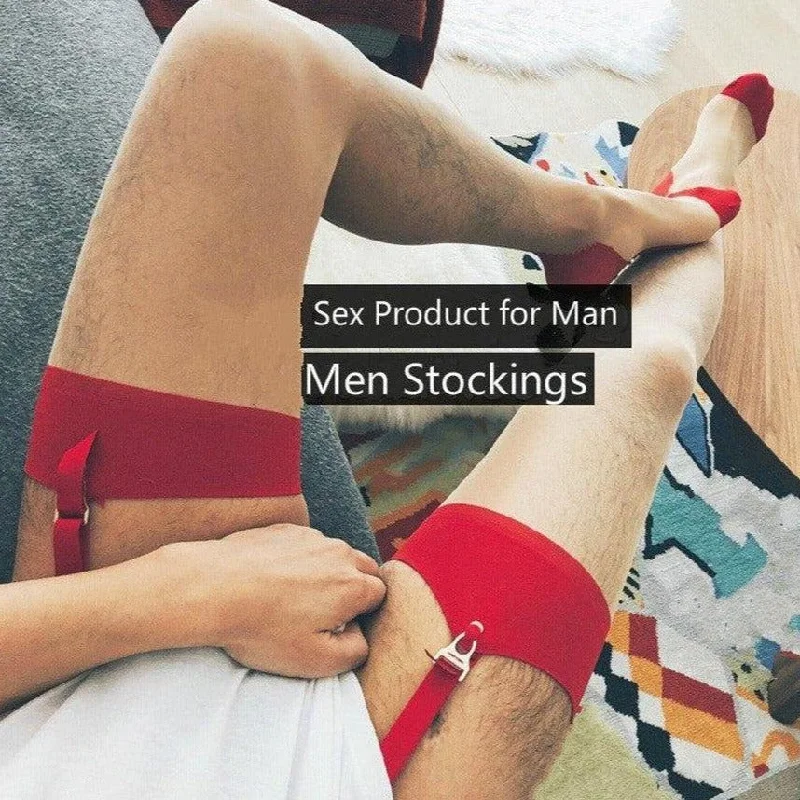 Men's Thigh High Transparent Stockings