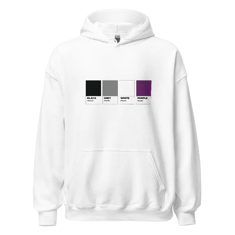 Hoodies with pronoun patches and rainbow colors--Asexual Colors Swatch Unisex Hoodie Hoodies with pronoun patches and rainbow colors--Asexual Colors Swatch Unisex Hoodie