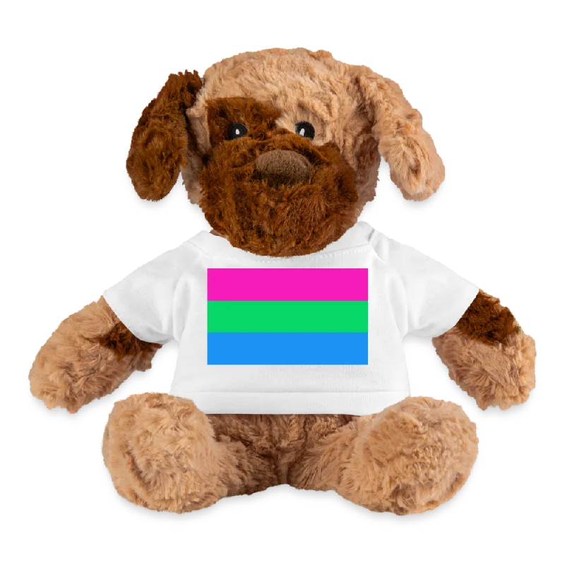 Polysexual Poly Pride Flag Plush Dog Stuffed Animal