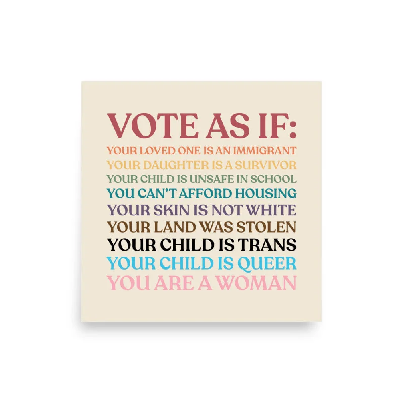 Vote As If Poster