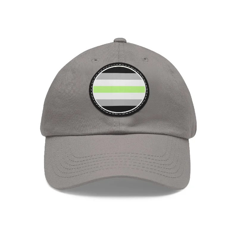Agender Pride Hat with Round Patch