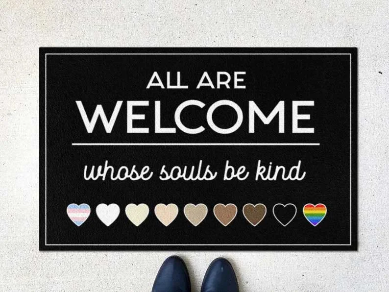 Lgbtq Welcome Mat All Are Welcome Here Doormat, Lgbt Doormat, Be Kind Doormat, Lgbt Pride Doormat Lgbtq Welcome Mat All Are Welcome Here Doormat, Lgbt Doormat, Be Kind Doormat, Lgbt Pride Doormat