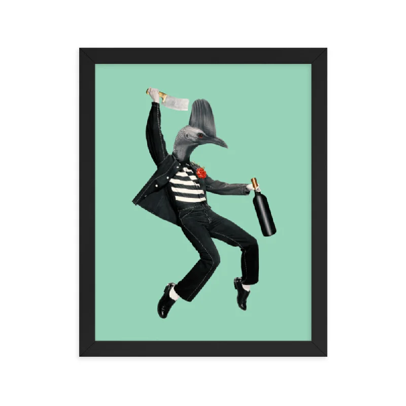 Party Cassowary Wall Art Framed Poster
