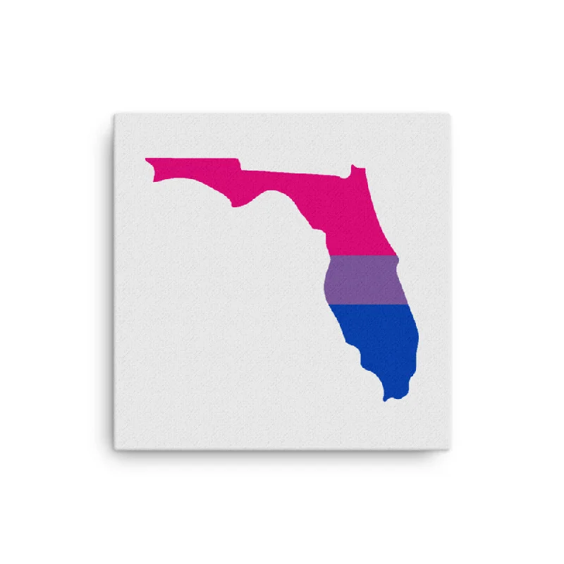 Florida Bisexual Bi Pride Canvas Wall Art