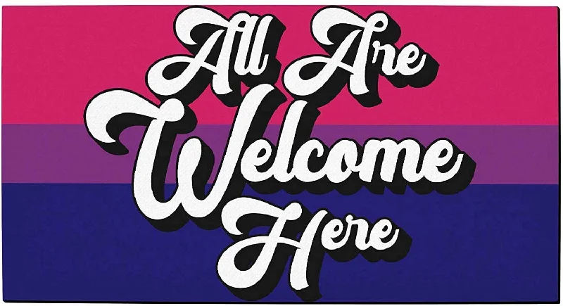 Bi Pride Bisexual Door Mat All Are Welcome Here Bi Gifts Decorative Doormat Bi Gifts Bi Pride Bisexual Door Mat All Are Welcome Here Bi Gifts Decorative Doormat Bi Gifts