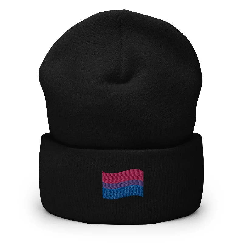 Bisexual Flag Embroidered Cuffed Beanie