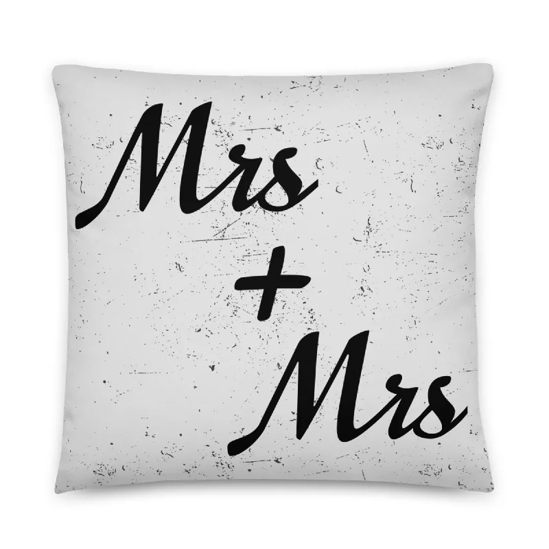 Mrs and Mrs Wedding Engagement Throw Pillow