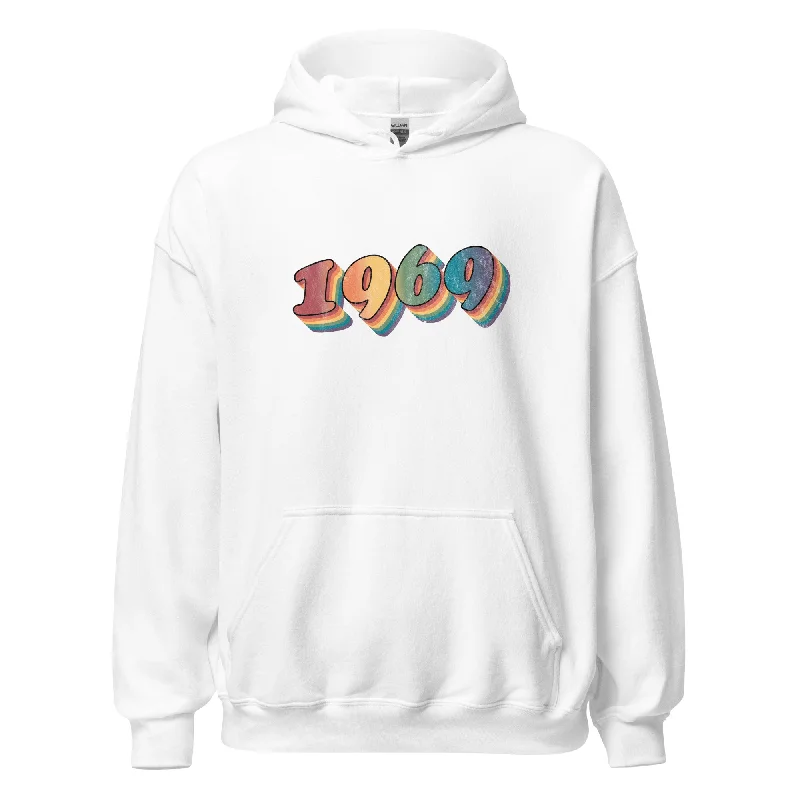 Comfortable sweatshirts for pride community events--Retro 1969 Unisex Hoodie