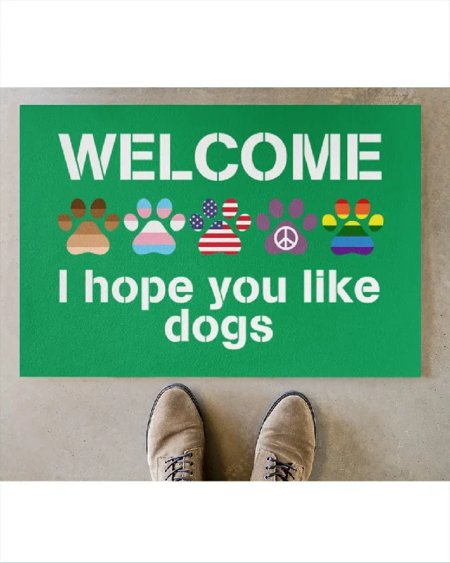 Welcome Pride Doormat Welcome Lgbt Friend Outdoor Mat, Hope You Like Dog Pride Doormat For Gay Lesbian Welcome Pride Doormat Welcome Lgbt Friend Outdoor Mat, Hope You Like Dog Pride Doormat For Gay Lesbian