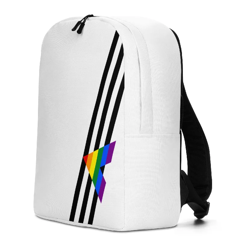 Ally Diagonal Flag Colors LGBTQ+ Minimalist Backpack
