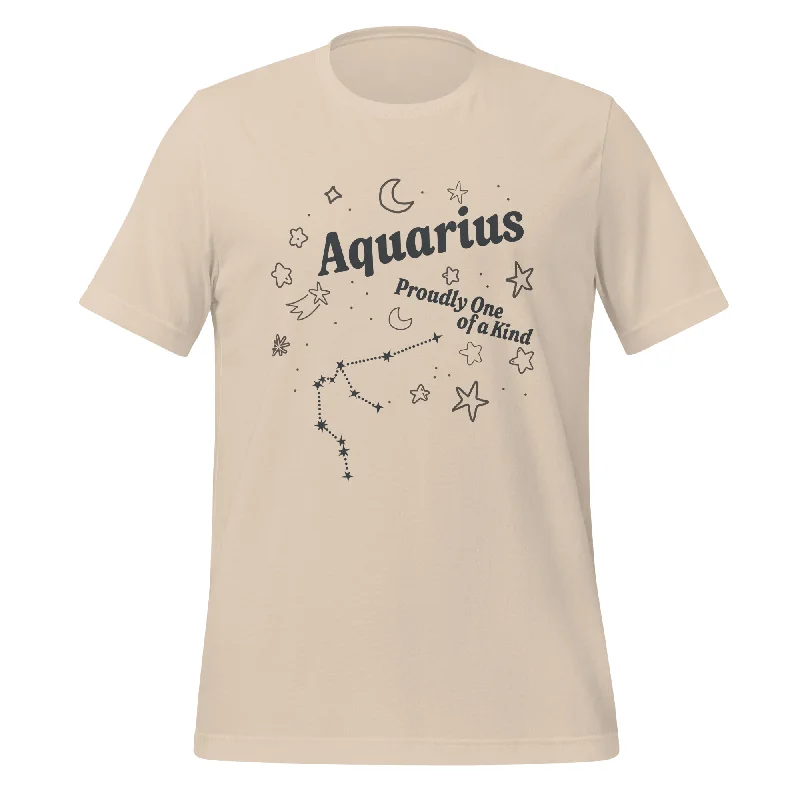 Comfortable graphic tees for pride weekend celebrations--Aquarius Proudly One of a Kind Unisex T-Shirt Comfortable graphic tees for pride weekend celebrations--Aquarius Proudly One of a Kind Unisex T-Shirt