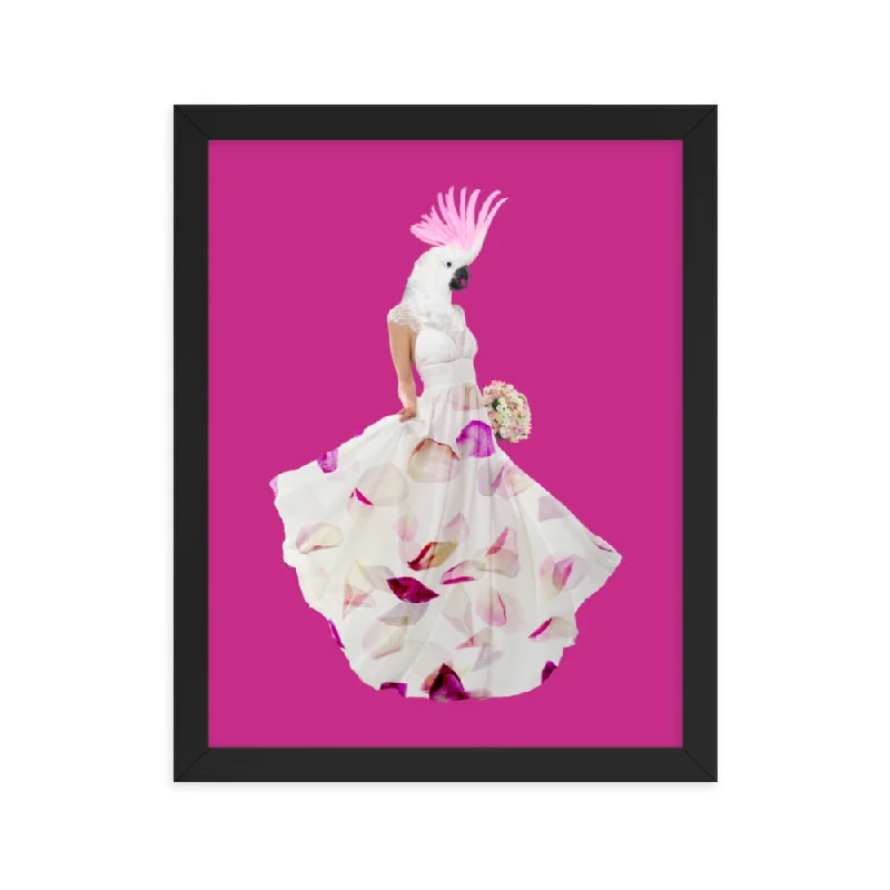 Classy Cockatoo Collage Art Framed Poster