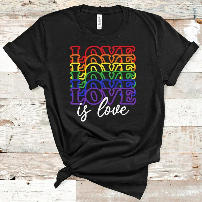 Comfortable graphic tees for nonbinary pride supporters--Gift For Gay Man, Love Rainbow Color T Shirt, Pride Shirt, LGBT Pride Shirt, Lesbian T Shirts Comfortable graphic tees for nonbinary pride supporters--Gift For Gay Man, Love Rainbow Color T Shirt, Pride Shirt, LGBT Pride Shirt, Lesbian T Shirts
