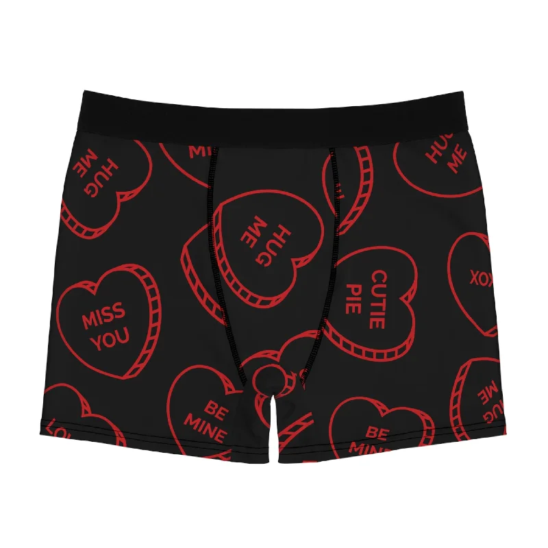 Conversation Hearts Men's Boxer Briefs Underwear