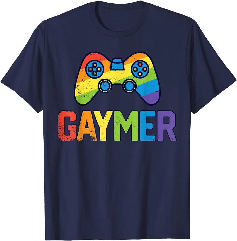 Gaymer T Shirt Gamer Gay Pride LGBT Rainbow Flag Video Game T Shirt