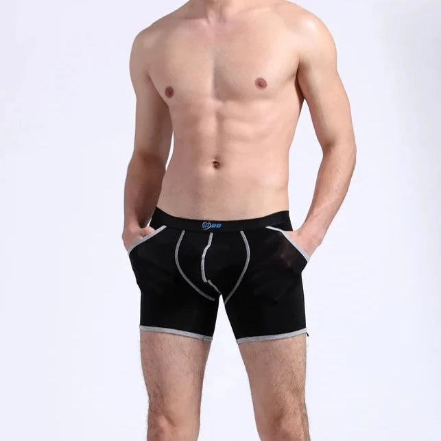 Men's Pocketed Ice Silk Boxer Briefs