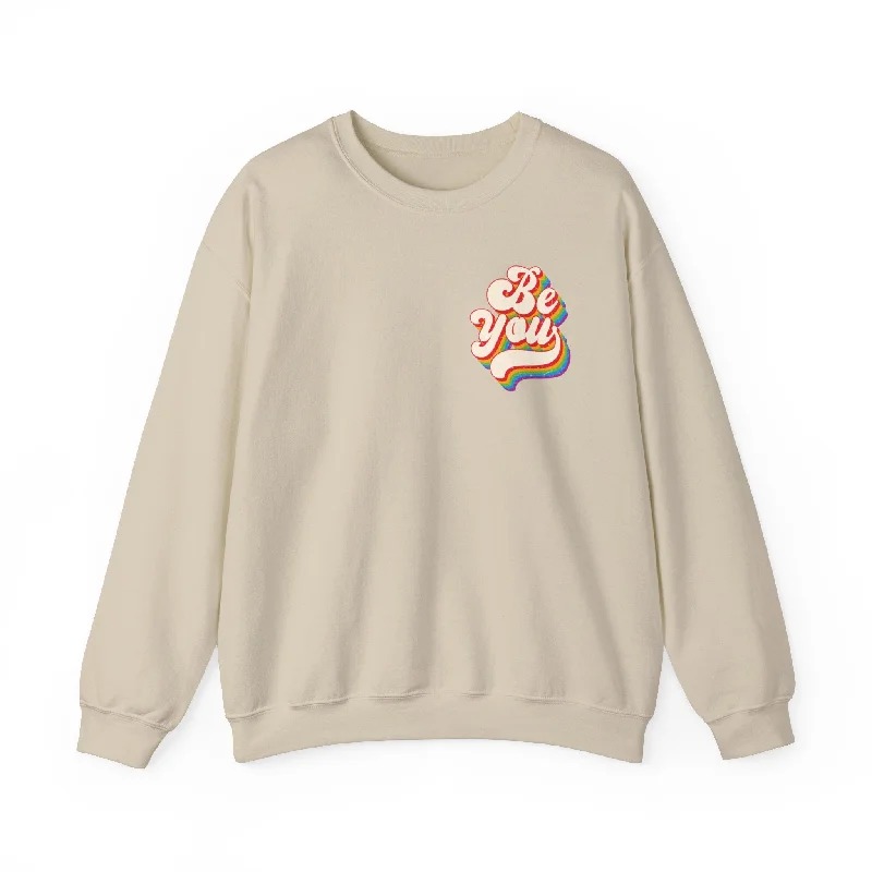 Lightweight graphic tees for summer pride events--Be You Gay Pride Sweatshirt