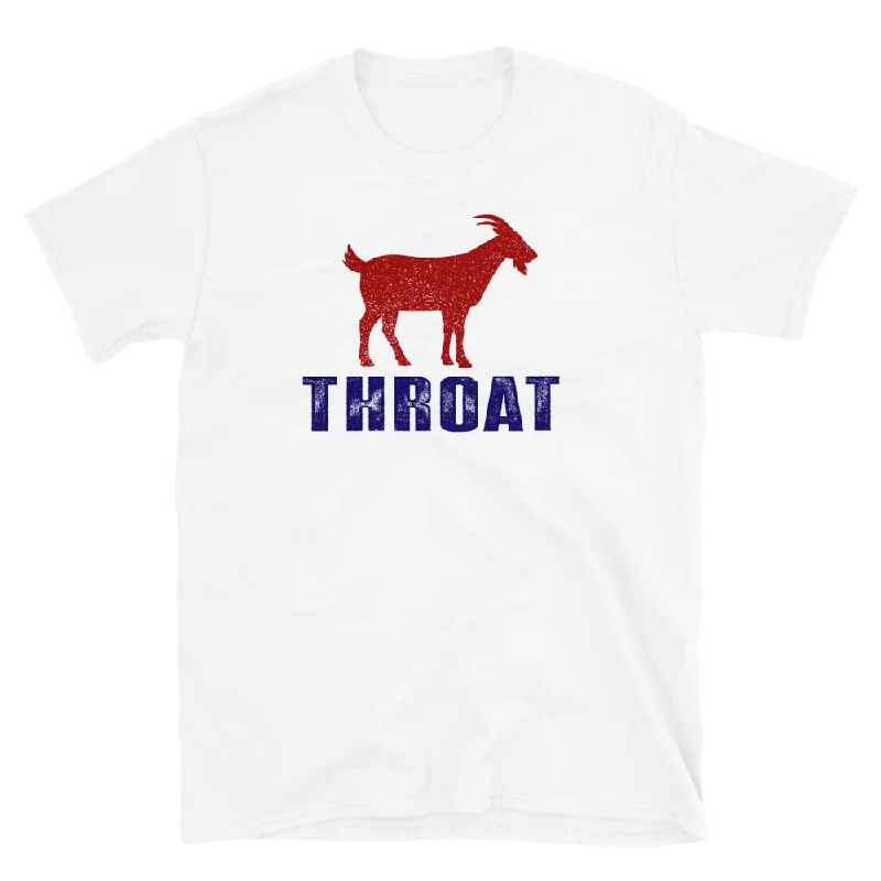 Graphic pride t-shirts with subtle queer pride accents--G.O.A.T. Throat - T-Shirt