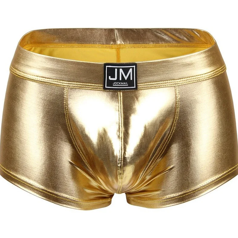 Jockmail Shiny Metallic PU Leather Boxers