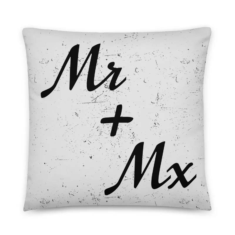 Mr and Mx Wedding Engagement Throw Pillow