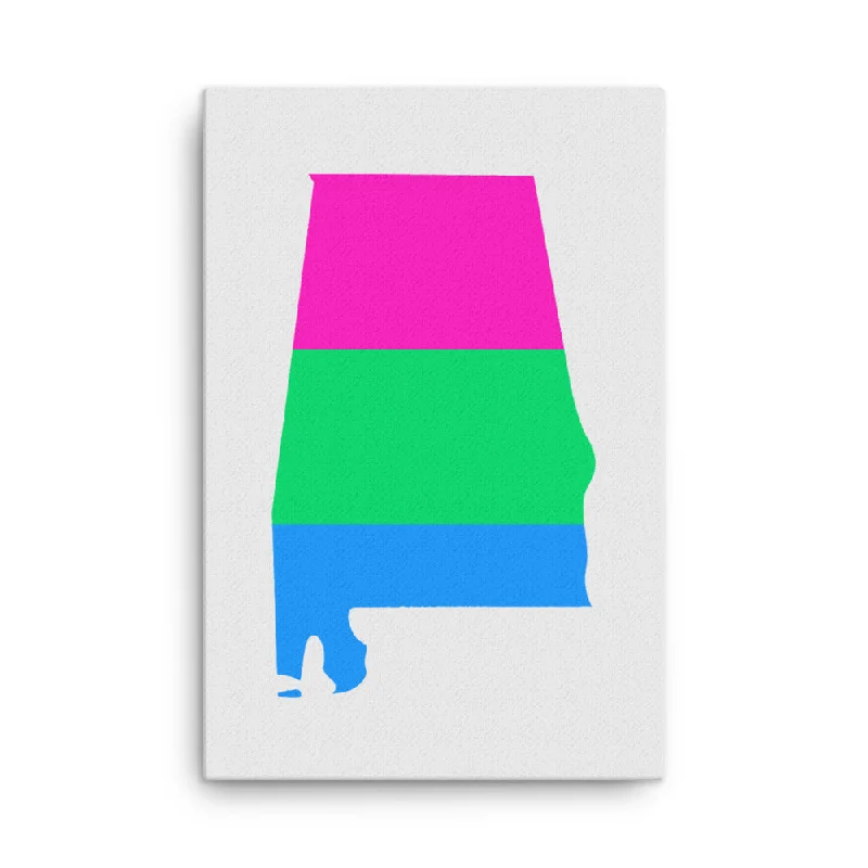 Alabama Polysexual Poly Pride Canvas Wall Art