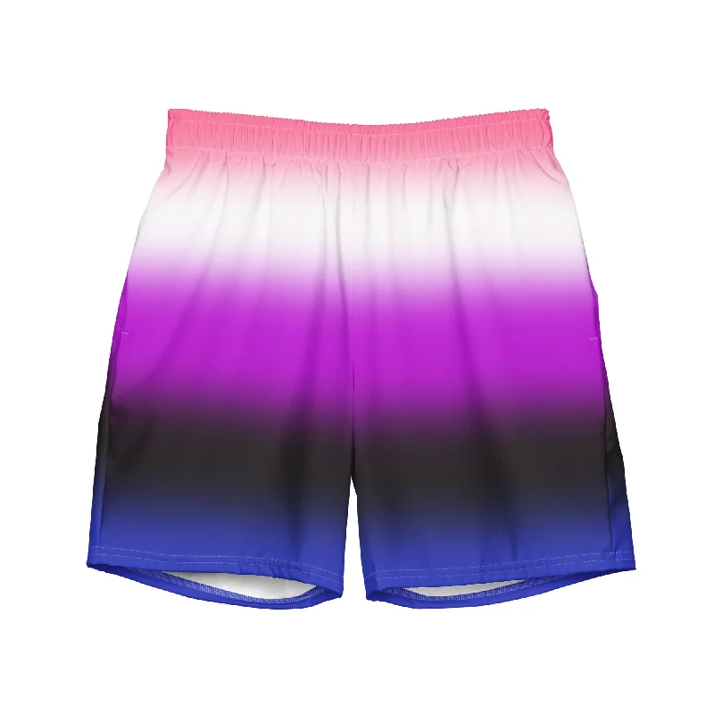 Genderfluid Pride Men's Style Swim Trunks - Ombre