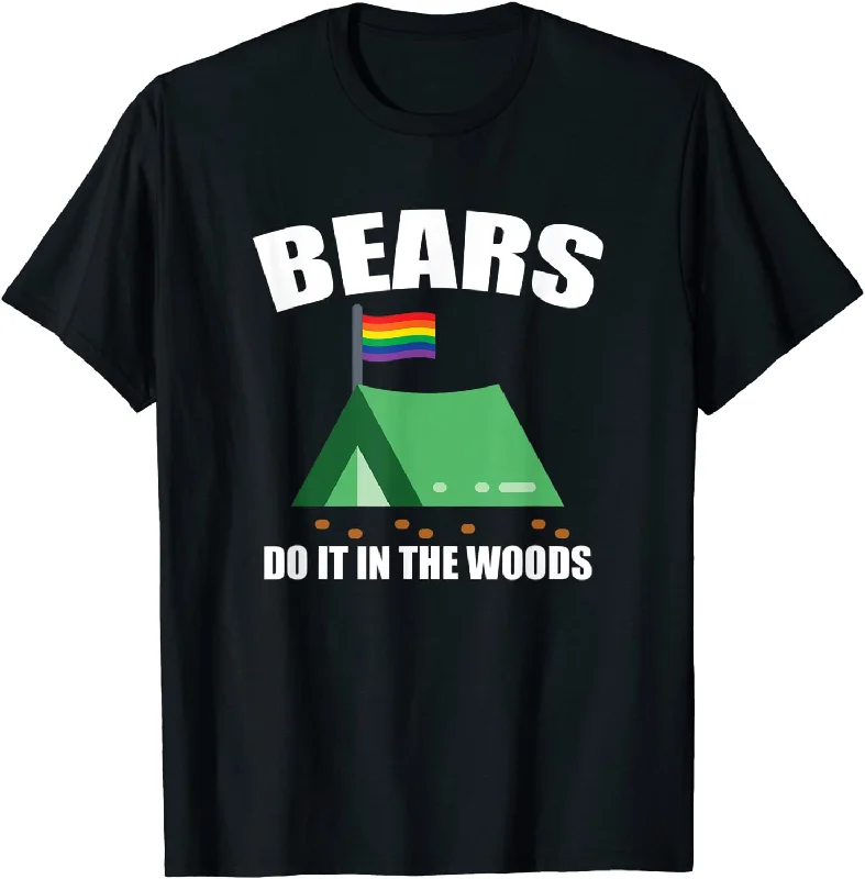 Funny Shirt For Gay Camping, LGBT Pride Bear Camper T Shirt