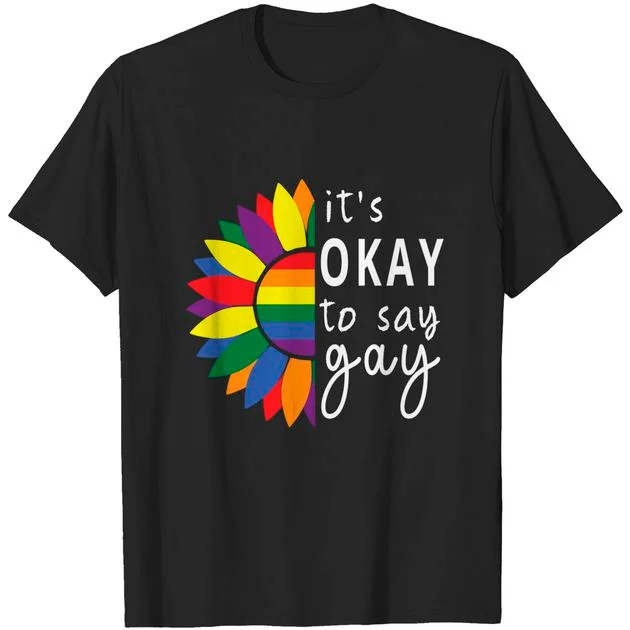 Graphic pride t-shirts with bold typography and colors--Shirt For Gay, GIft For Gay, It Is Ok To Say Gay T Shirt Graphic pride t-shirts with bold typography and colors--Shirt For Gay, GIft For Gay, It Is Ok To Say Gay T Shirt