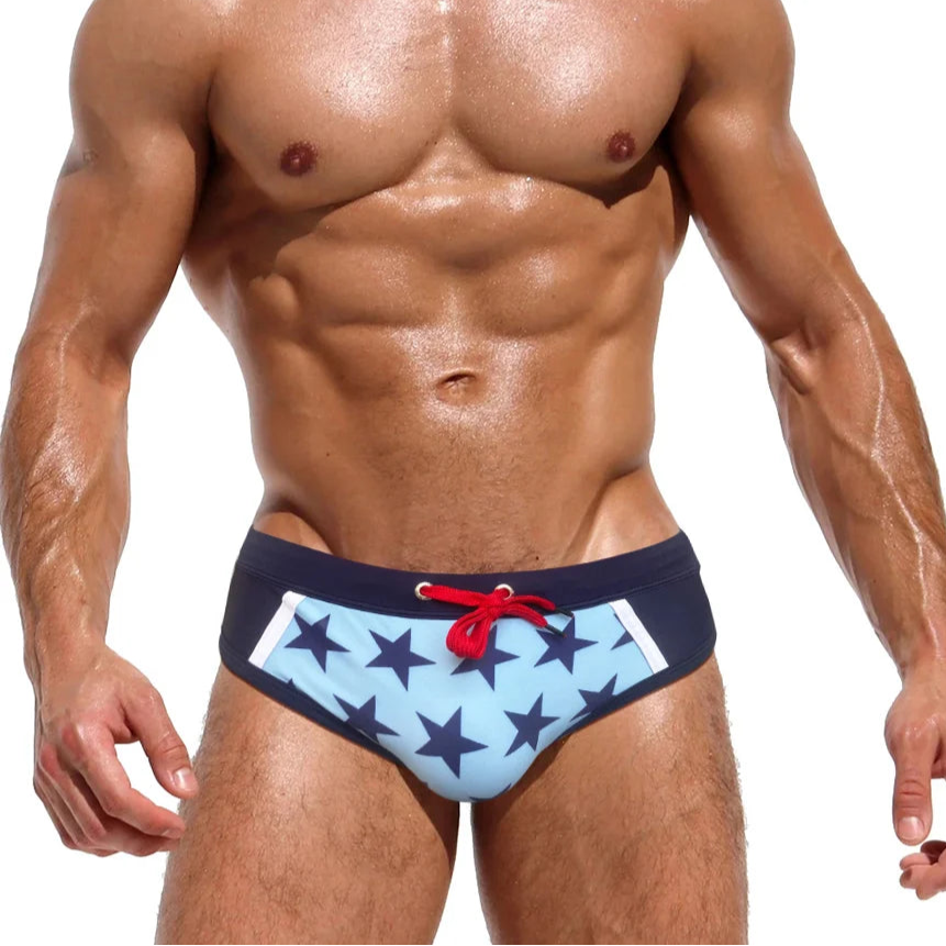 Men’s Star-Spangled Swim Briefs