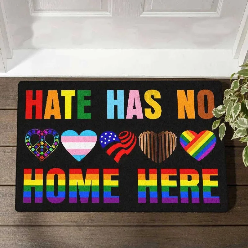 Pride Doormat Hate Has No Home Here Lgbt Doormat, Doormat For Gay Lesbian Transgender Doormat Gifts Pride Doormat Hate Has No Home Here Lgbt Doormat, Doormat For Gay Lesbian Transgender Doormat Gifts
