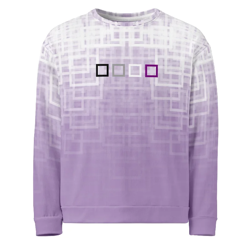Affordable pride sweatshirts for youth groups--Asexual Flag Colors Pullover
