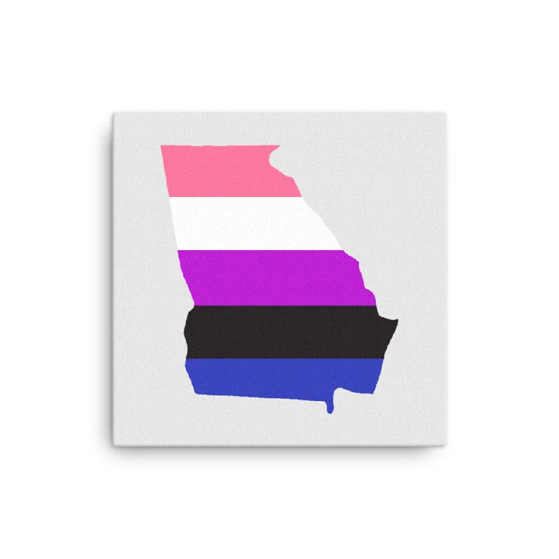 Georgia Genderfluid Pride Canvas Wall Art