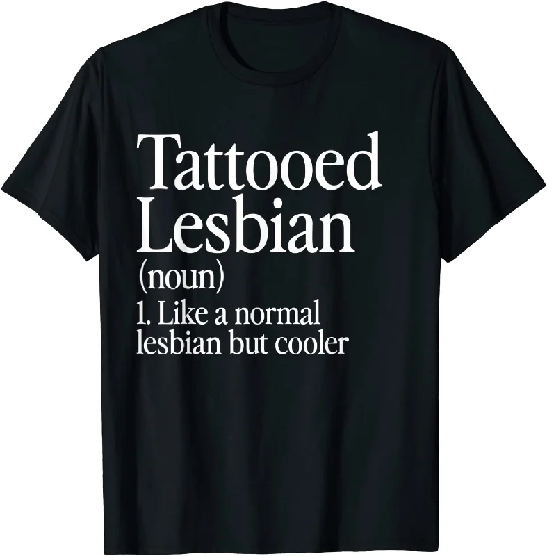 Lesbian Shirt Tattooed Lesbian Definition Tattoo Artist Retro LGBTQ Pride T Shirt