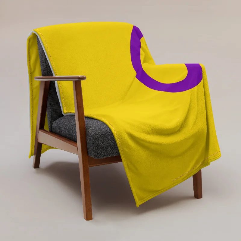 Intersex Pride Flag Throw Blanket