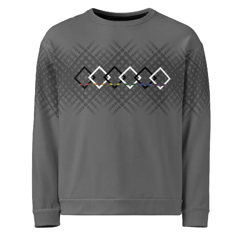 Hoodies with colorful pride flag hearts--LGBTQ+ Ally Pride Sweater