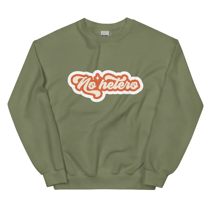 Hoodies with rainbow gradient and pride logos--No hetero Unisex Sweat Shirt