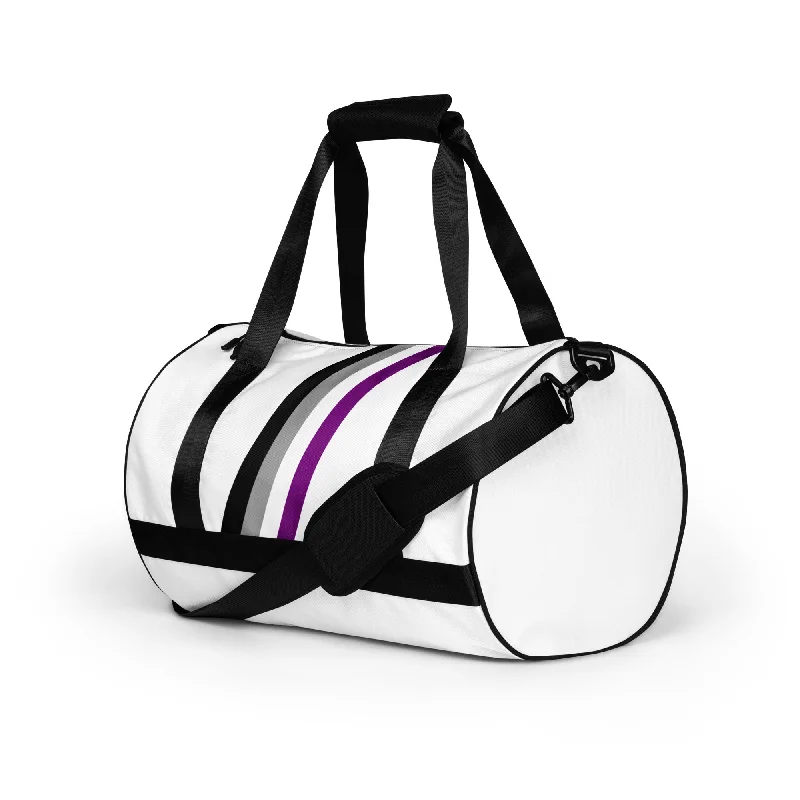 Asexual Diagonal Flag Colors LGBTQ+ Gym Bag