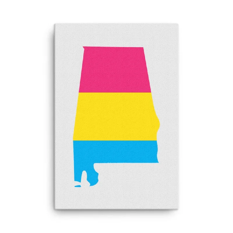 Alabama Pansexual Pan Pride Canvas Wall Art