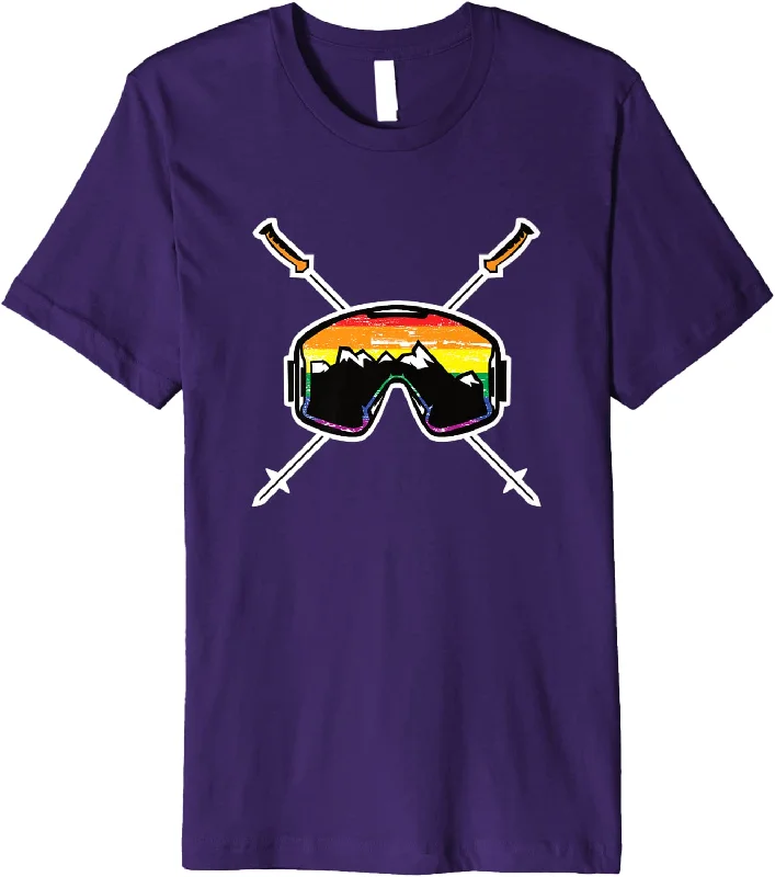 T Shirt For Skiing Gay, LGBTQ Gay Skiing Clothing