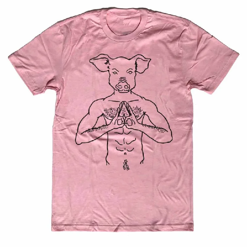 Pig Head Black Print T-Shirt