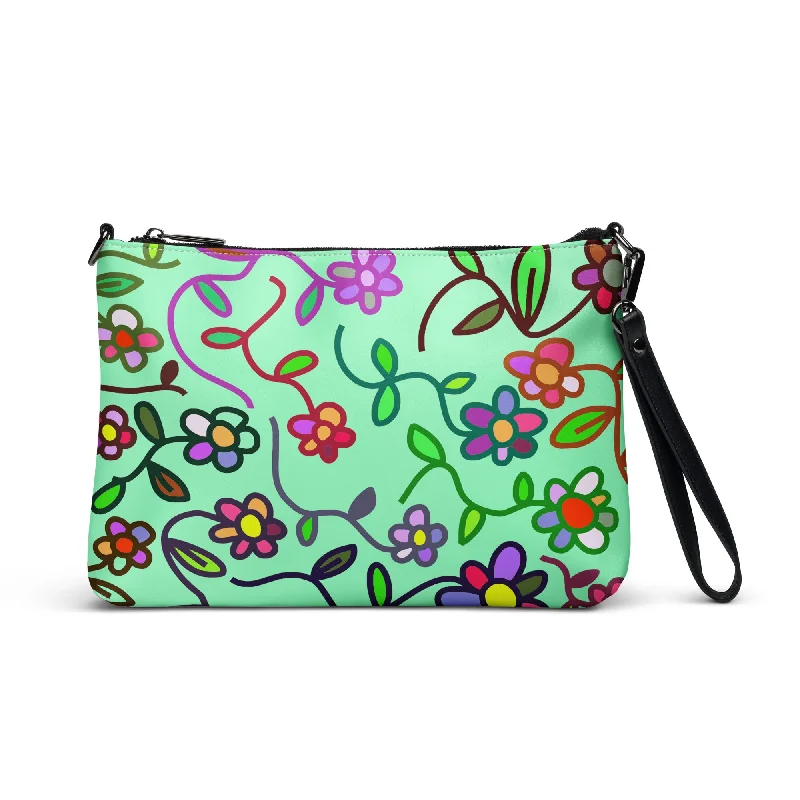 Flowers of Green Purse Handbag