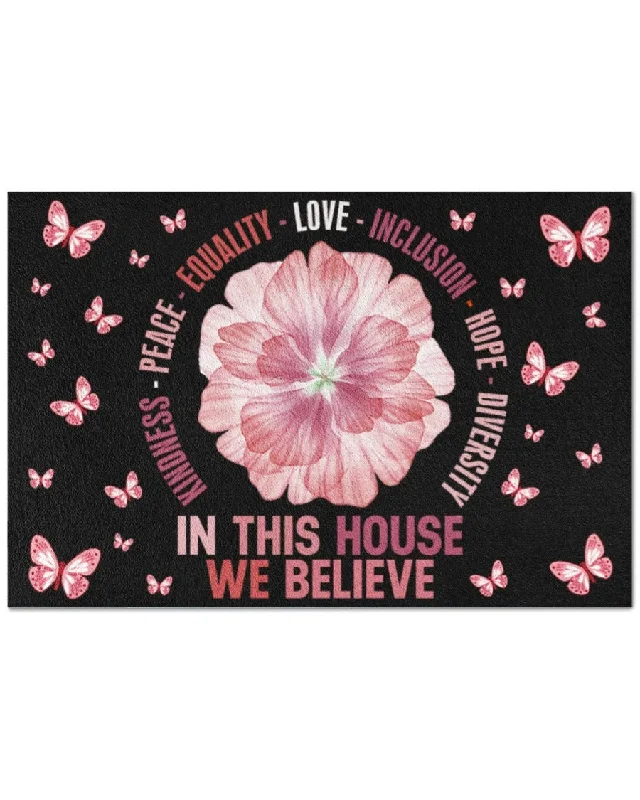 Pride Doormat Equality Doormat, Lgbt Door Mat In This House We Believe, Butterfly Lgbtq Mat Pride Doormat Equality Doormat, Lgbt Door Mat In This House We Believe, Butterfly Lgbtq Mat