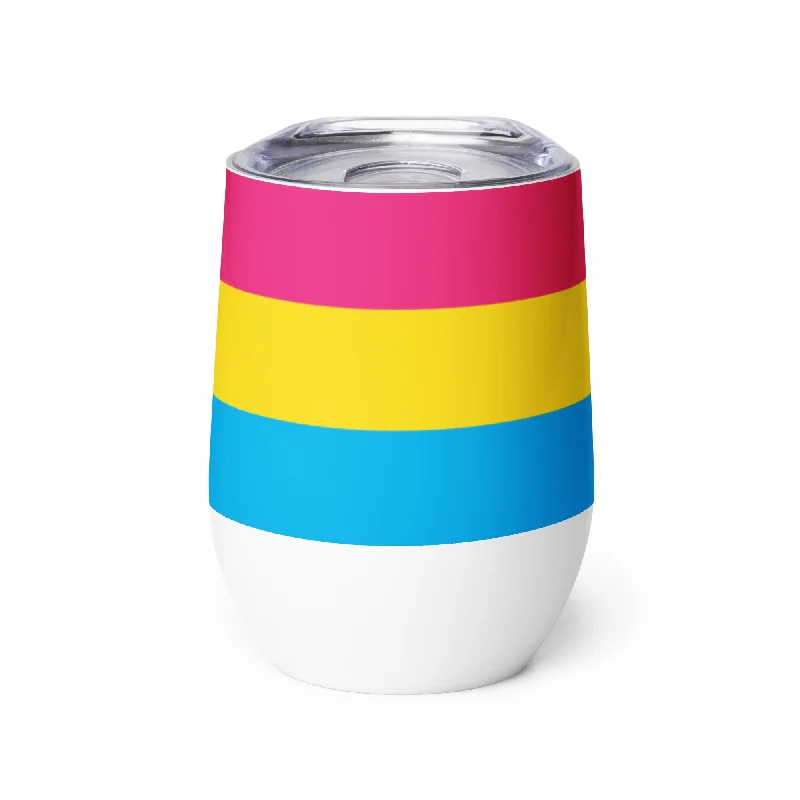 Pansexual Pan Pride Flag Stainless Steel Wine Tumbler 12oz