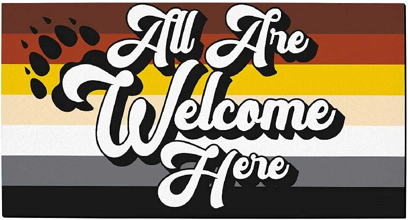 Gay Bear Pride Gay Bear Flag All Are Welcome Here Gay Bear Gifts Decorative Doormat Bear Gay Bear Pride Gay Bear Flag All Are Welcome Here Gay Bear Gifts Decorative Doormat Bear