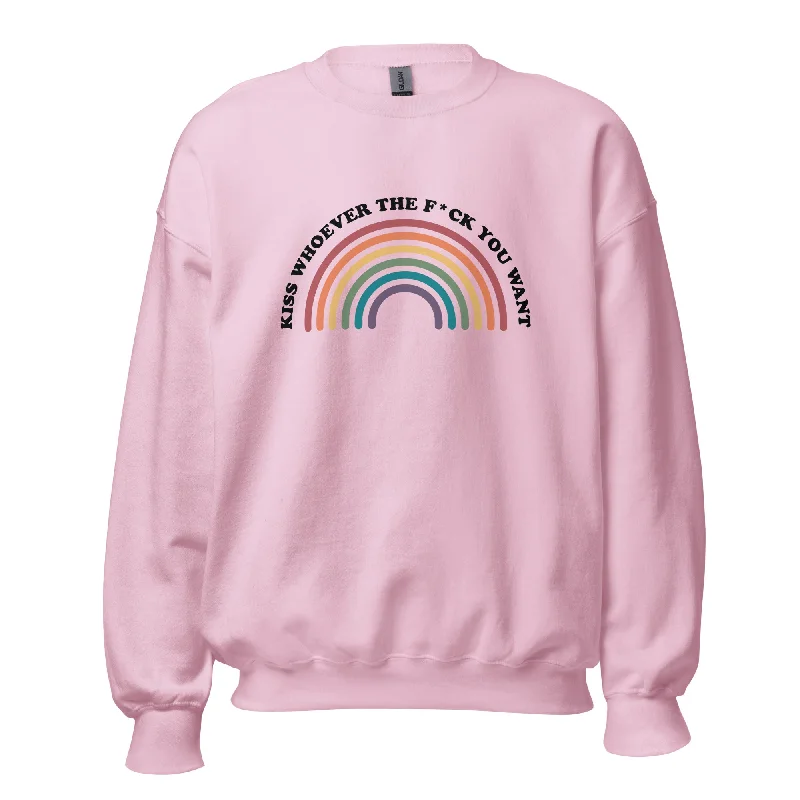 Comfortable sweatshirts for pride community events--Kiss Whoever The F*ck You Want Unisex Sweatshirt Comfortable sweatshirts for pride community events--Kiss Whoever The F*ck You Want Unisex Sweatshirt