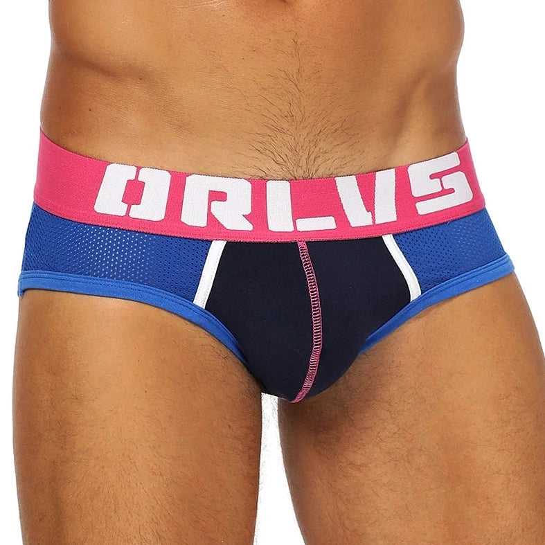 ORLVS Bold Color See Throu Mesh Briefs