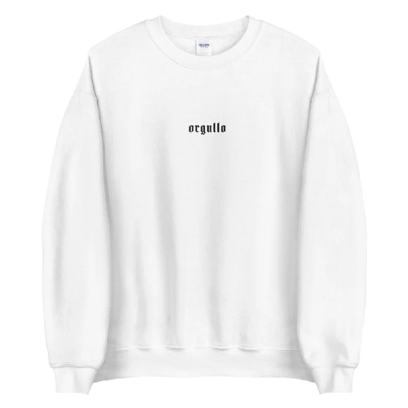 Hoodies with love is love rainbow designs--Orgullo Embroidered Sweatshirt