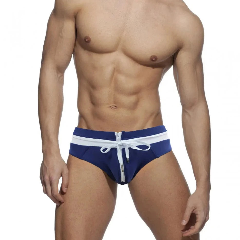 Men's Bowtie Zippered Swim Briefs