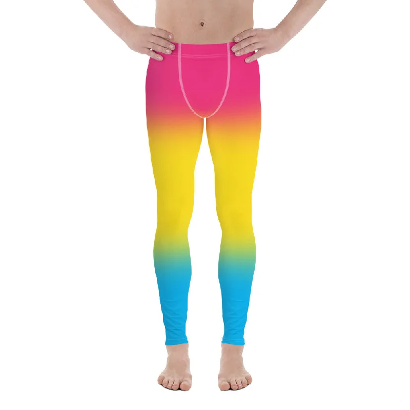 Pansexual Pan Pride Men's Leggings Yoga Pants - Ombre