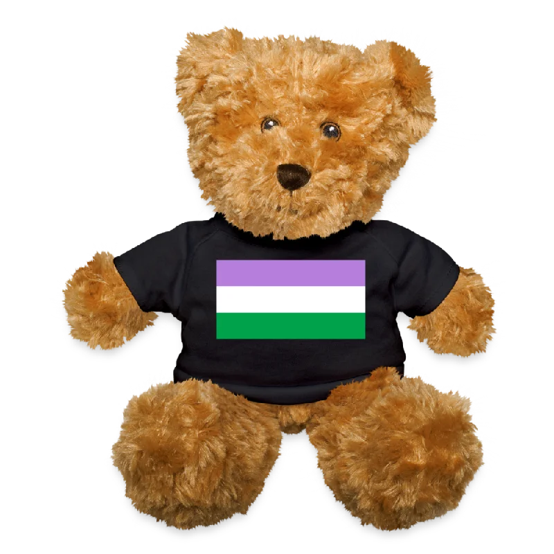Genderqueer Pride Flag Plush Teddy Bear Stuffed Animal